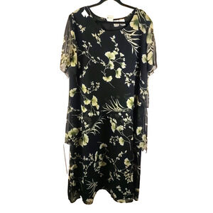 Roman's Women's Dress Size 28 W Midi Short Sleeve Round Neck Career Church Flaw